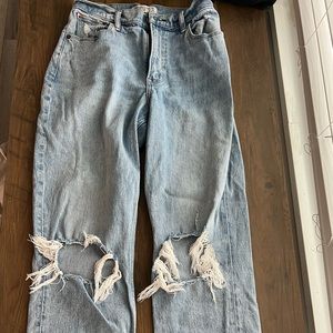 Abercrombie Curve Love 90s straight ultra high-rise size 27s